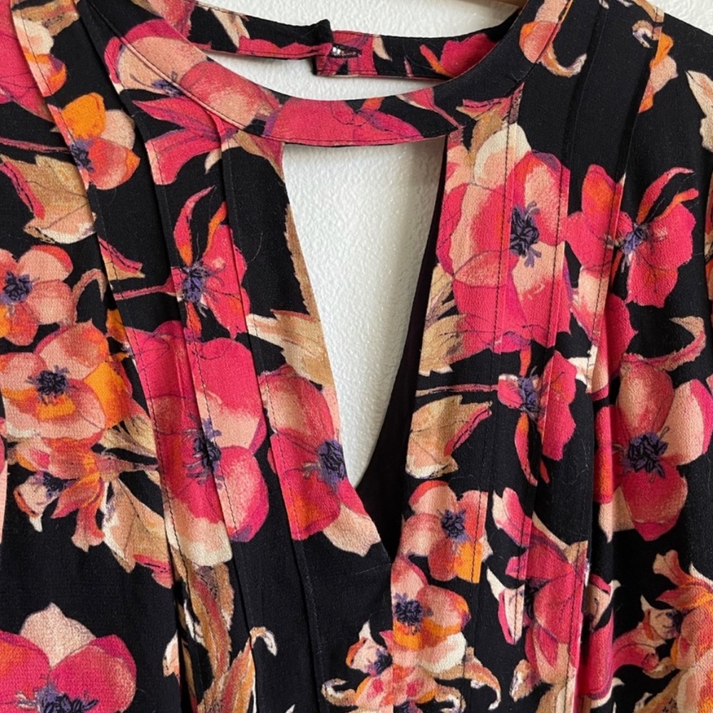 Free People Tegan Floral Bell Sleeve Dress - Picture 2 of 5